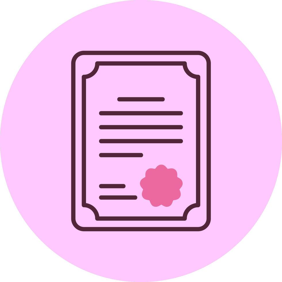 Diploma Minimal Mix Circle Icon vector