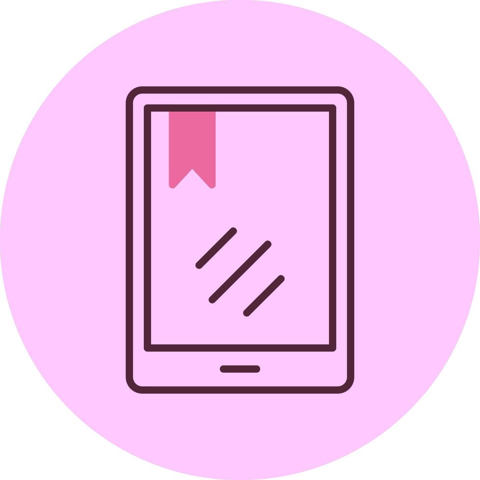 Tablet Minimal Mix Circle Icon vector