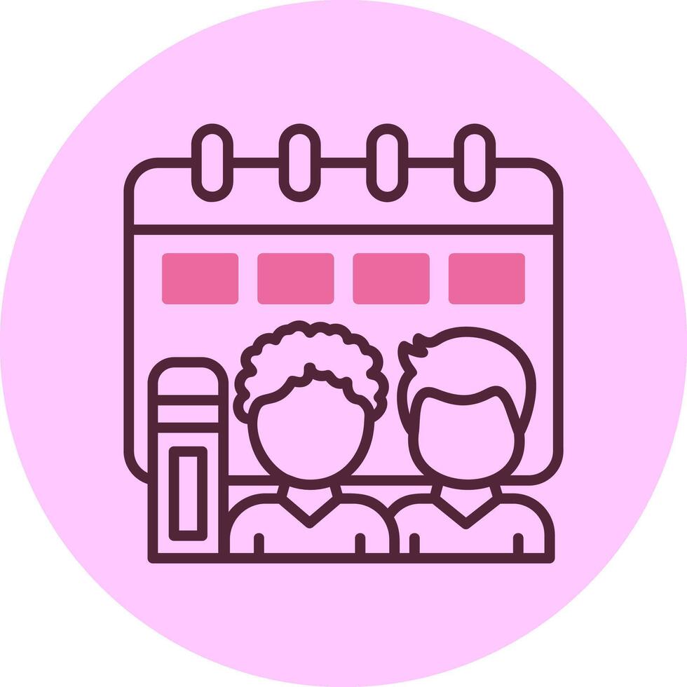 Community reading event Minimal Mix Circle Icon vector