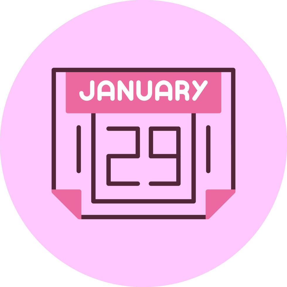 29 January Minimal Mix Circle Icon vector