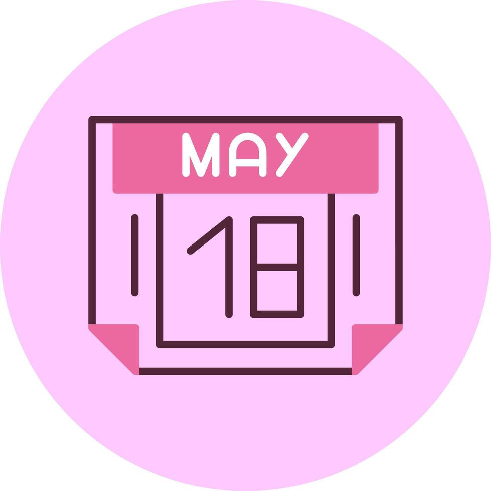 18 May Minimal Mix Circle Icon vector