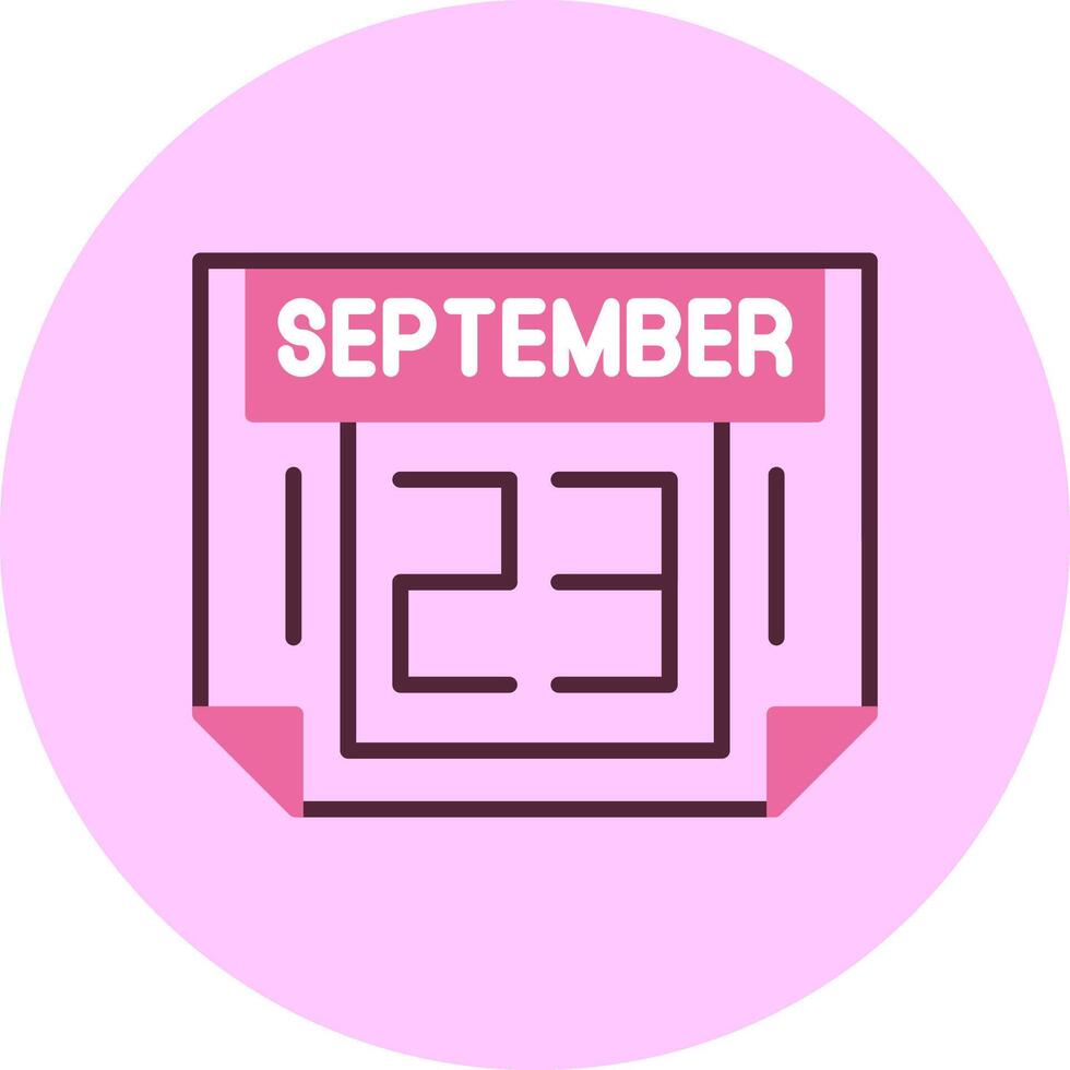 23 September Minimal Mix Circle Icon vector