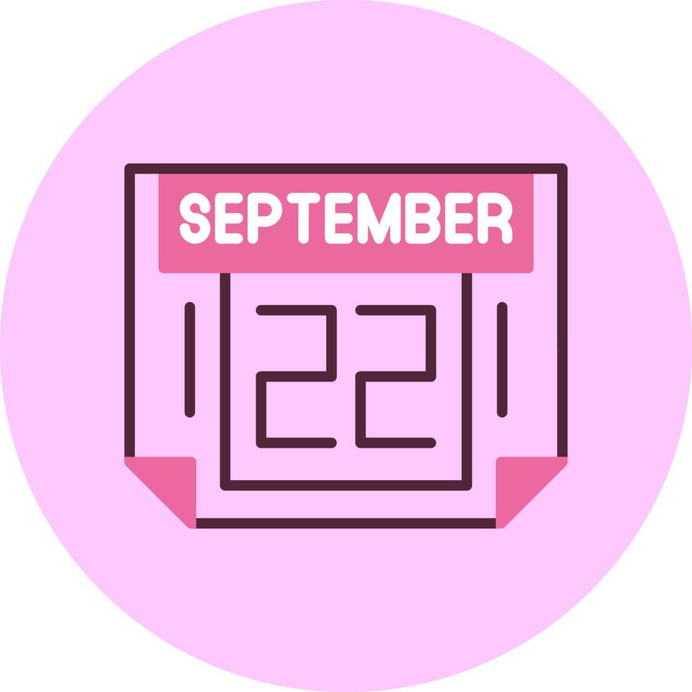 22 September Minimal Mix Circle Icon vector