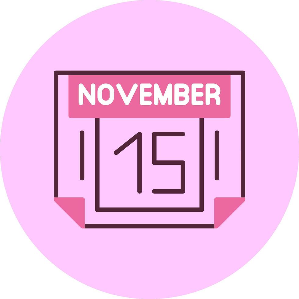 15 November Minimal Mix Circle Icon vector