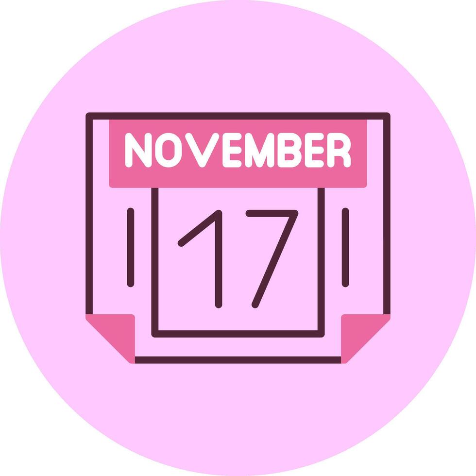 17 November Minimal Mix Circle Icon vector