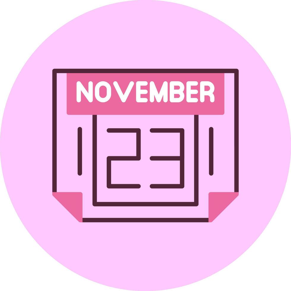 23 November Minimal Mix Circle Icon vector