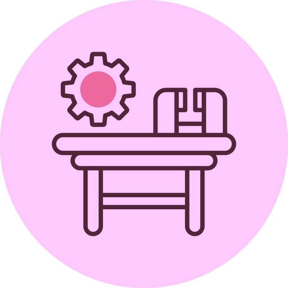 Workbench Minimal Mix Circle Icon vector