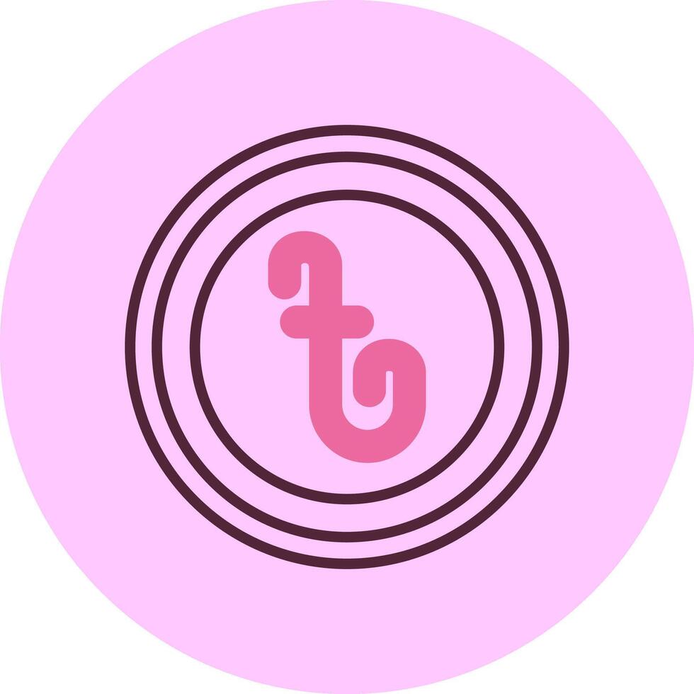 Bangladesh Currency Sign Minimal Mix Circle Icon vector