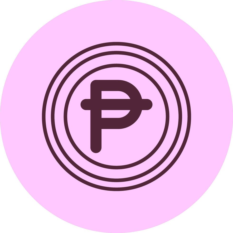Spain pesetas Sign Minimal Mix Circle Icon vector