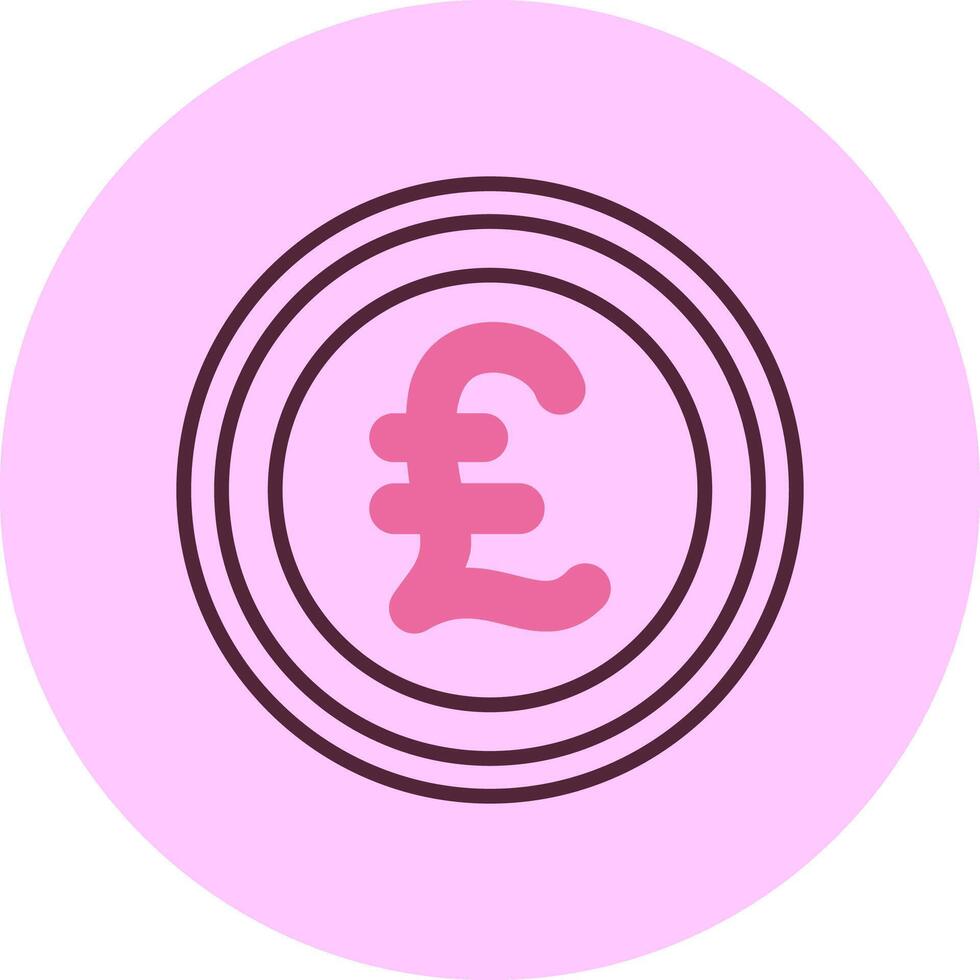 Italian Lira Sign Minimal Mix Circle Icon vector