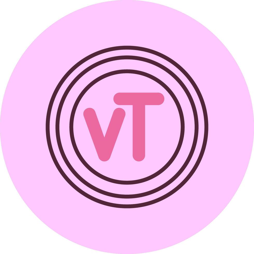 Vanuatu Vatu Sign Minimal Mix Circle Icon vector