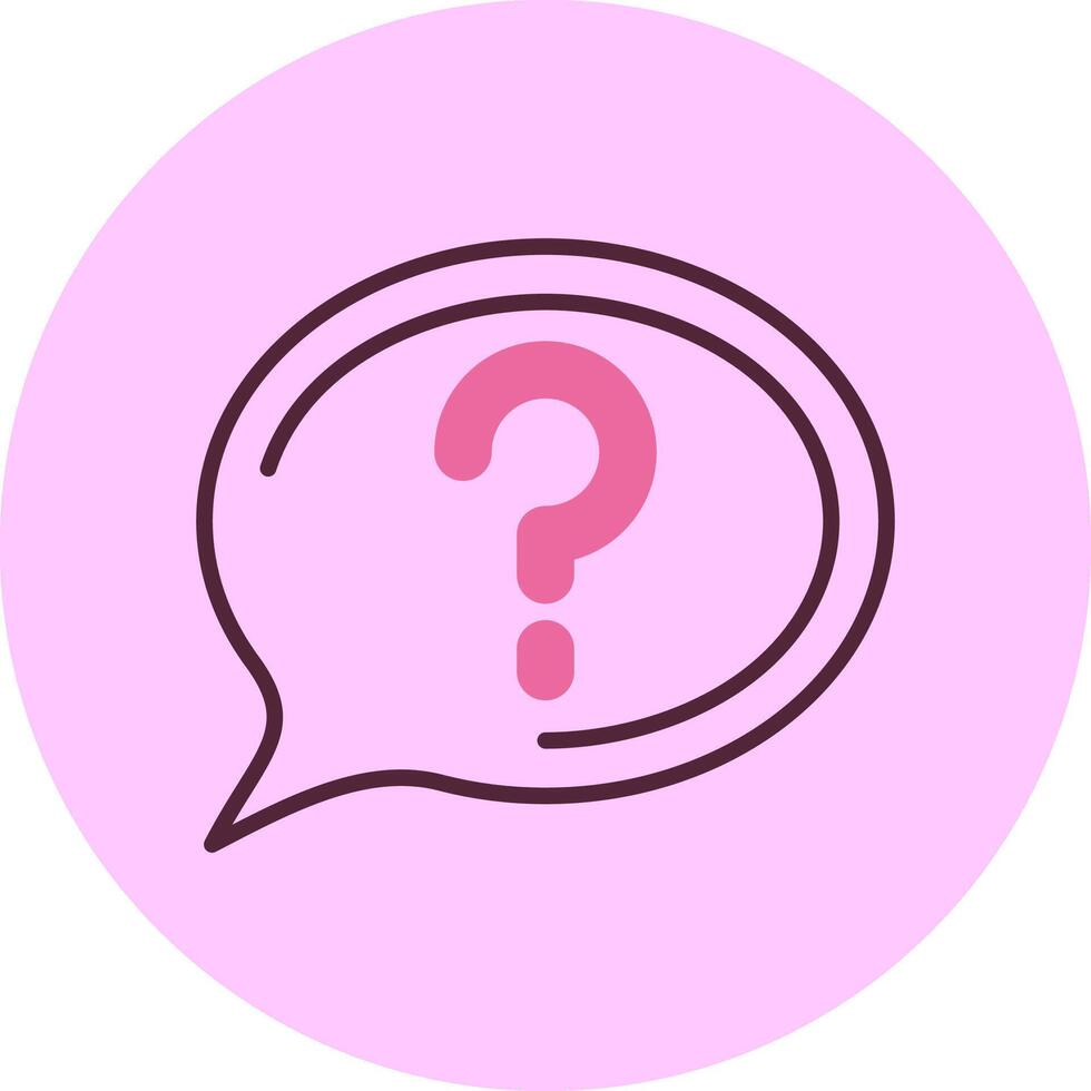 Question mark Minimal Mix Circle Icon vector