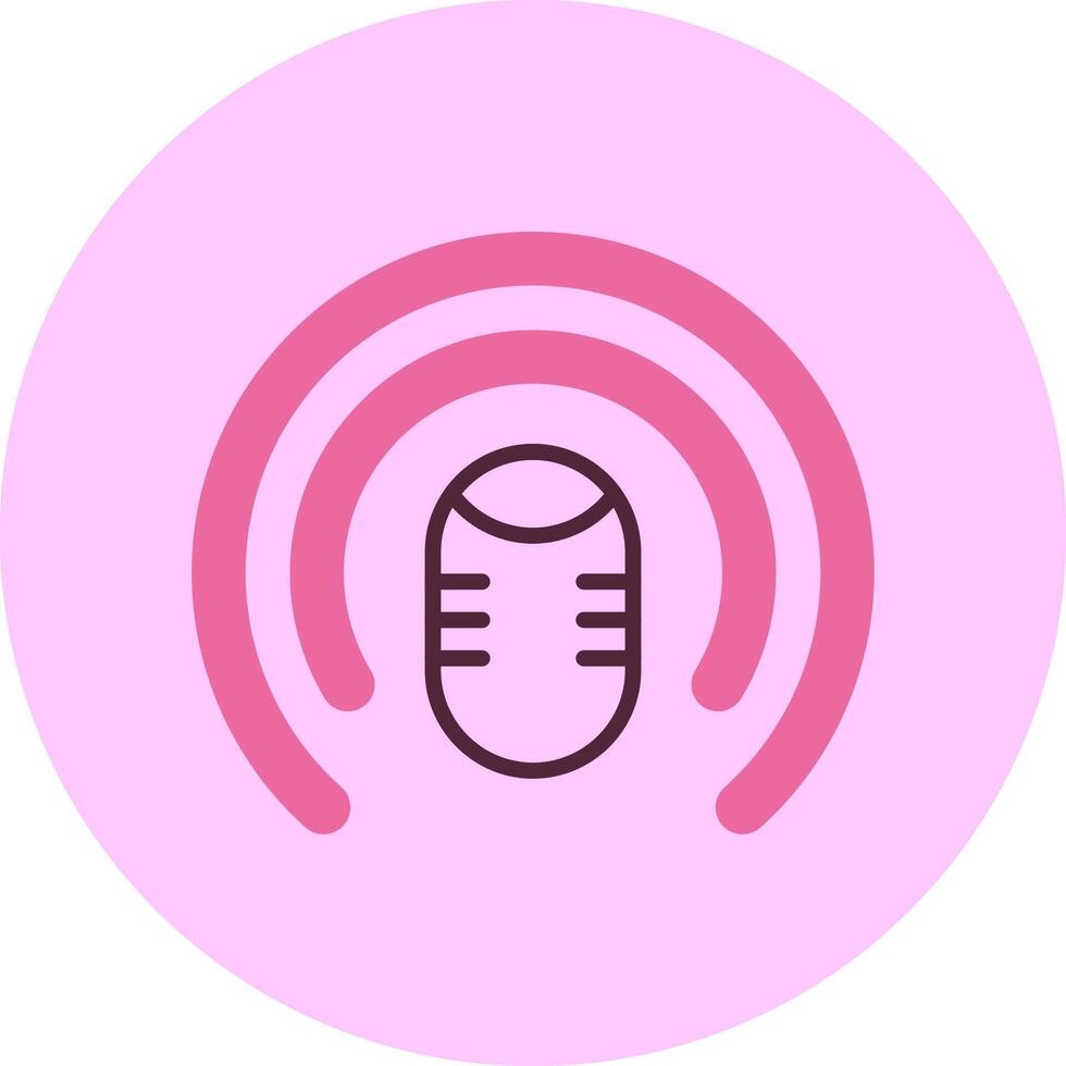 Podcasts Logo Minimal Mix Circle Icon vector