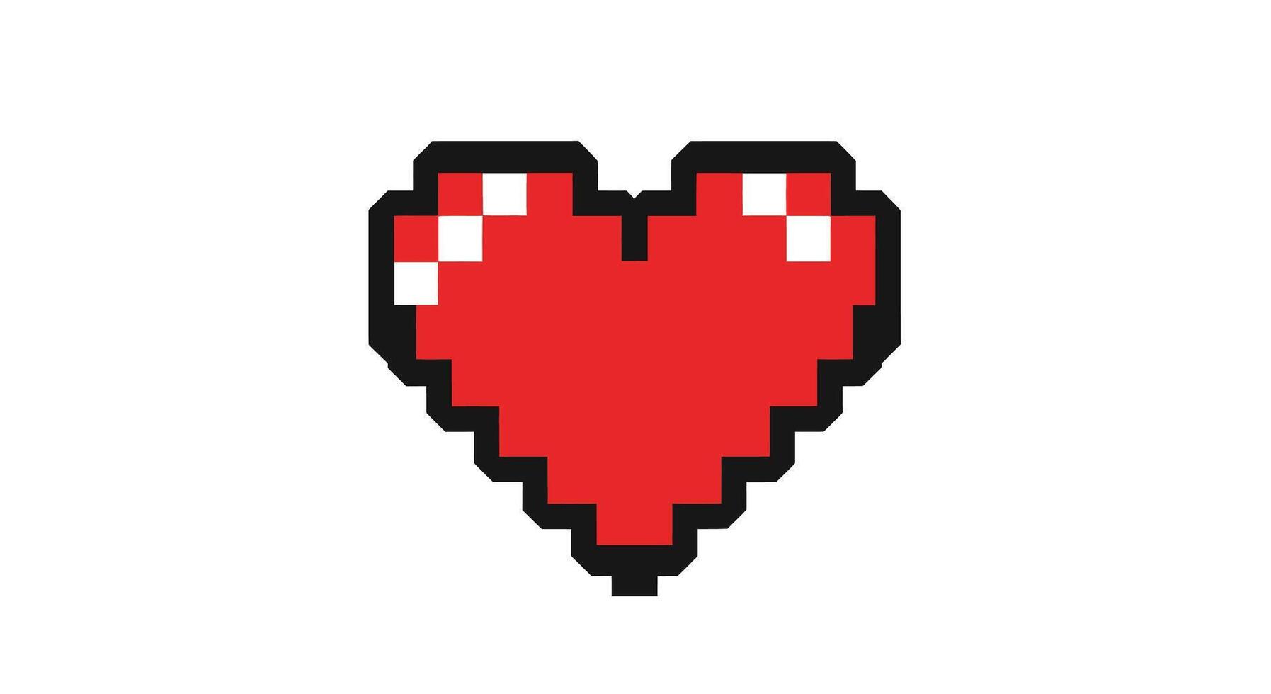 Pixel heart icon, pixel art, pixel art, pixel art, pixel art, pixel art, vector