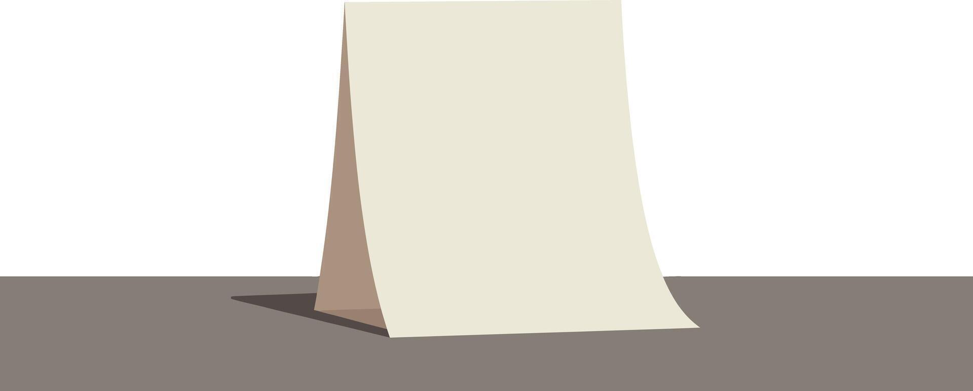 Blank tent silhouette on flat surface with neutral colors minimalistic illustration vector