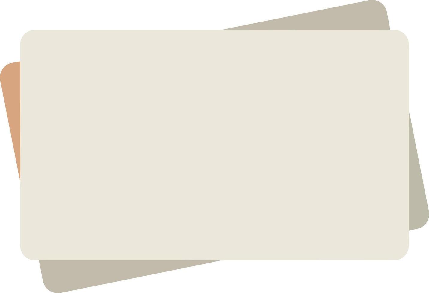 Blank Paper Sheets Stack Illustration with Beige and Light Brown Colors Simple Design for Creative Use vector