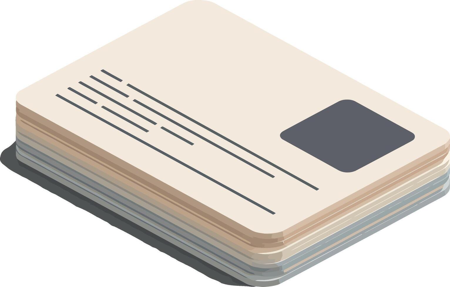 Identification card illustration showing stacked ID cards with clear layout and neutral colors for professional use vector