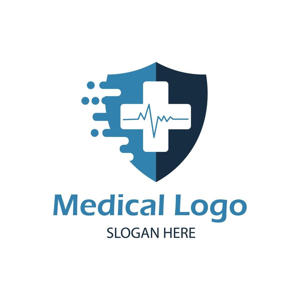 Medical logo design template, health care logo creative design plus sign symbol medical clinic vector