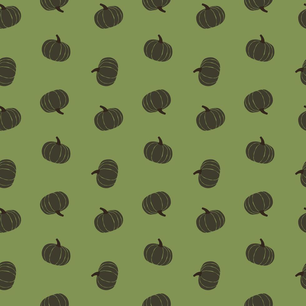 Minimalist autumn cha cha kabocha pumpkin squash illustration fall theme seamless pattern vector