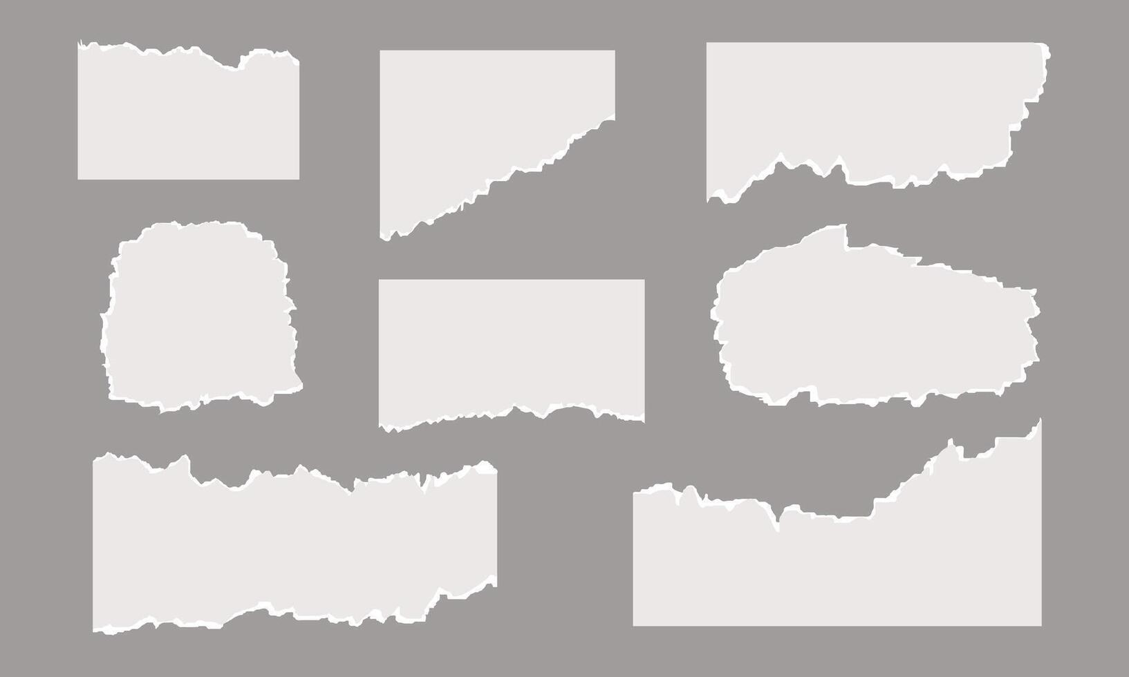 Realistic torn paper edge template background design vector