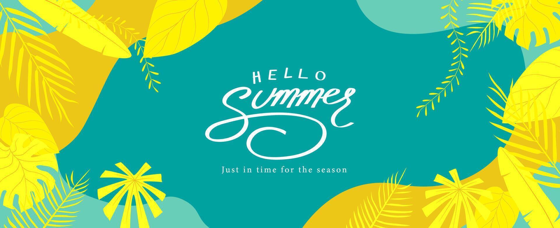 Colorful summer greeting design vector