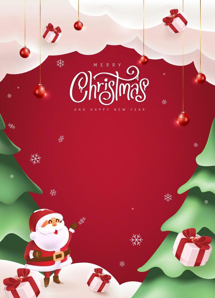 Santa Claus with Christmas gifts illustration vector