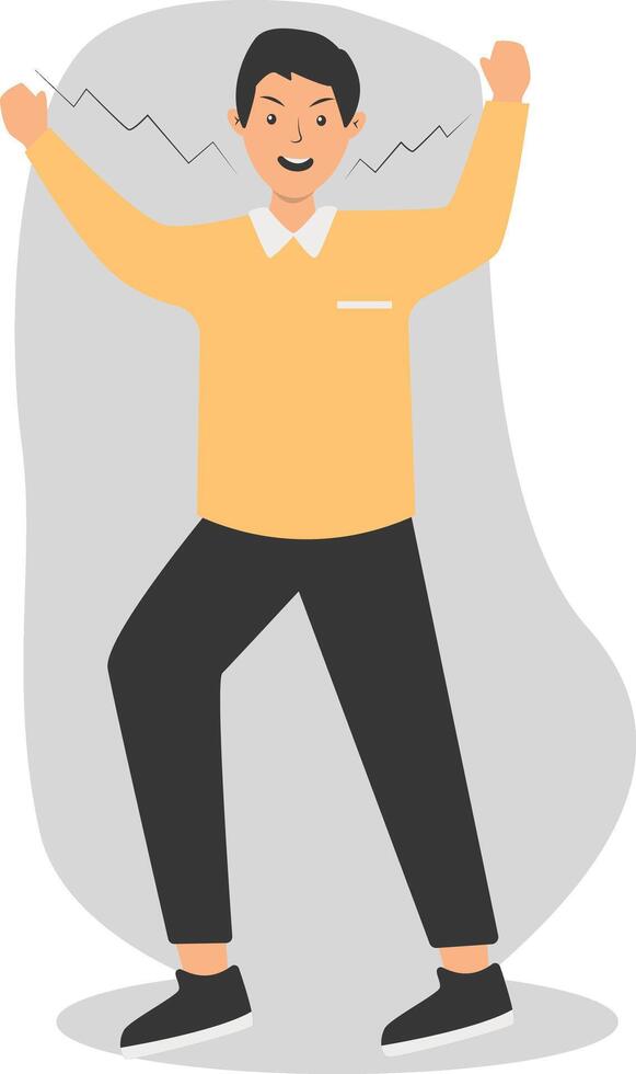 Young Man Mental Disorder. vector