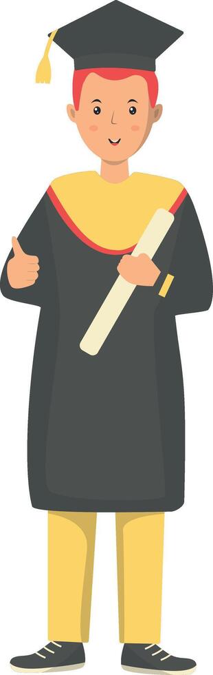 Illustration of Happy Man Graduation at University vector