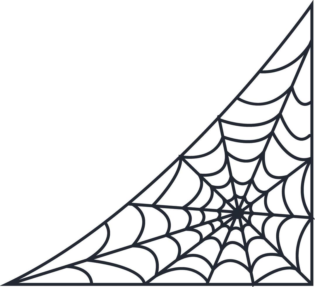 Hand Drawn Halloween Spider Web vector