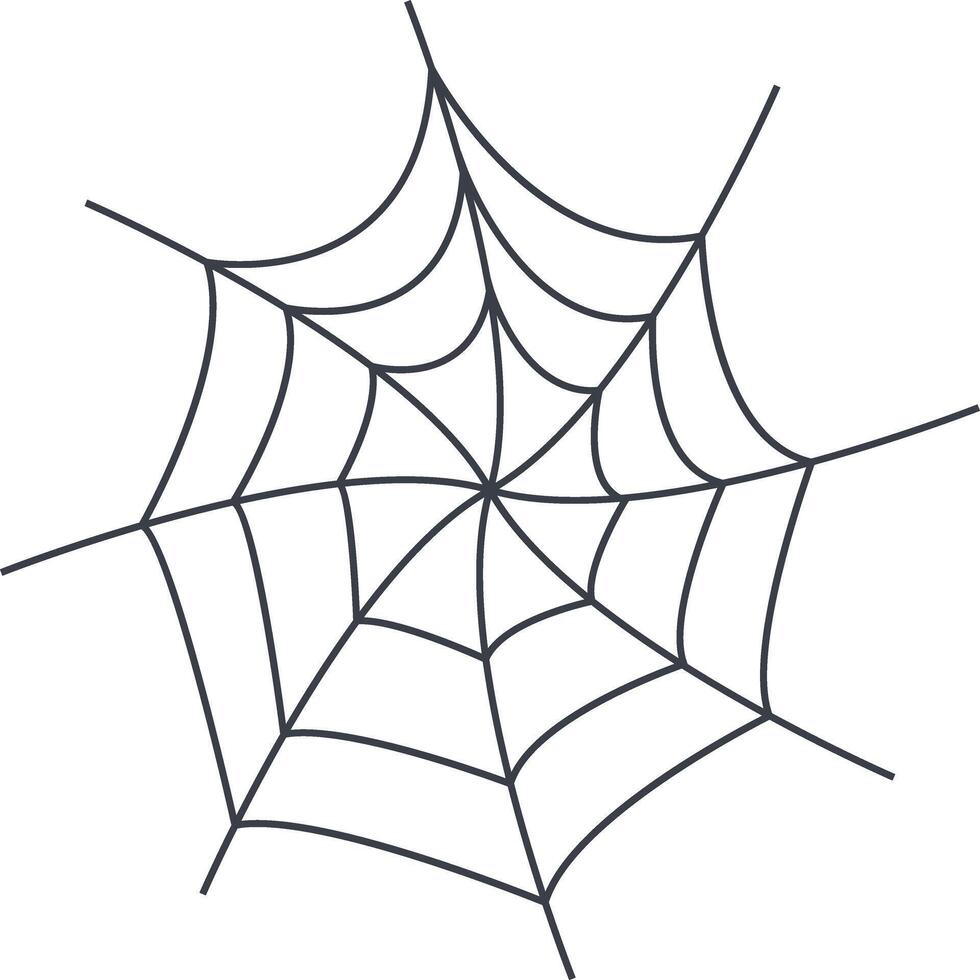 Spider Web Icon in Simple Decoration, Isolated on White Background. vector