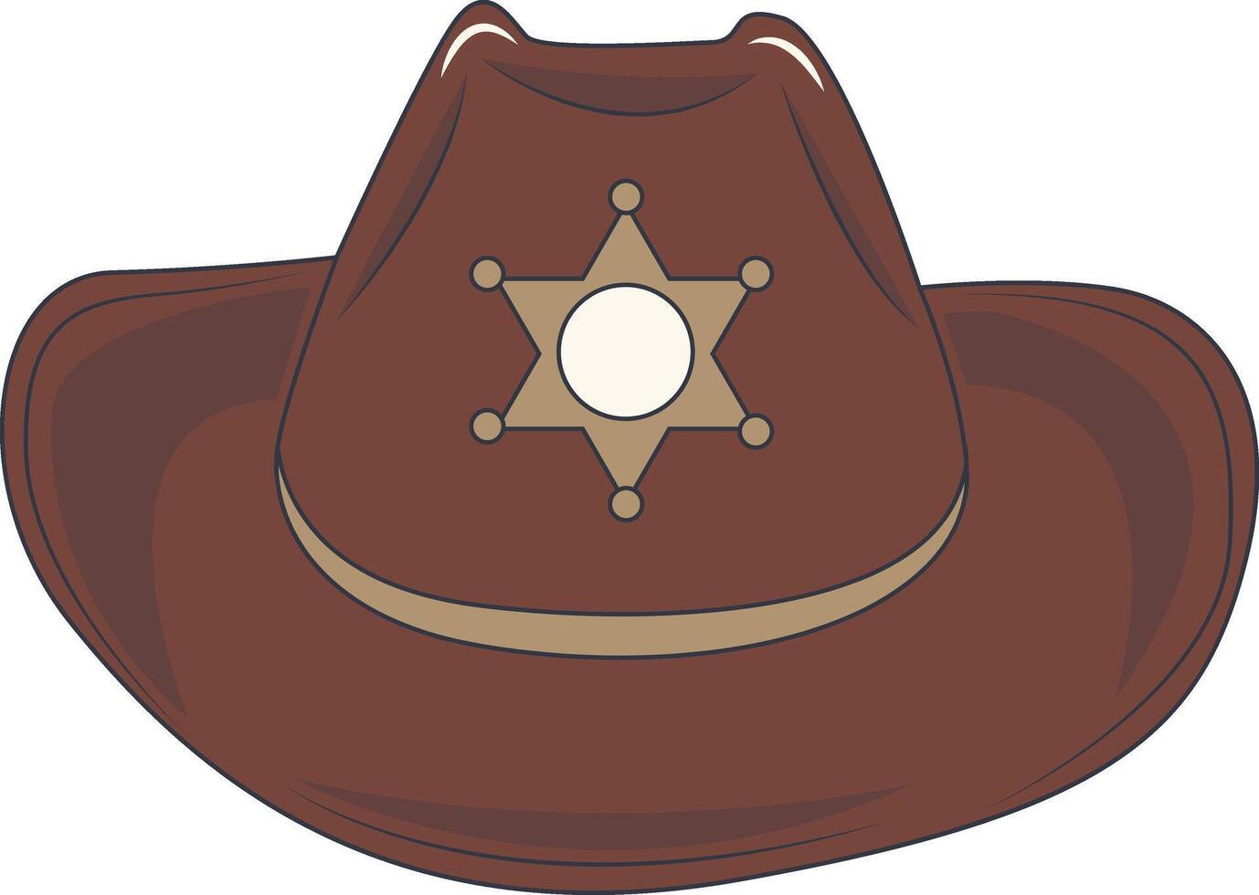 Cowboy Hat Element with Cartoon Style vector