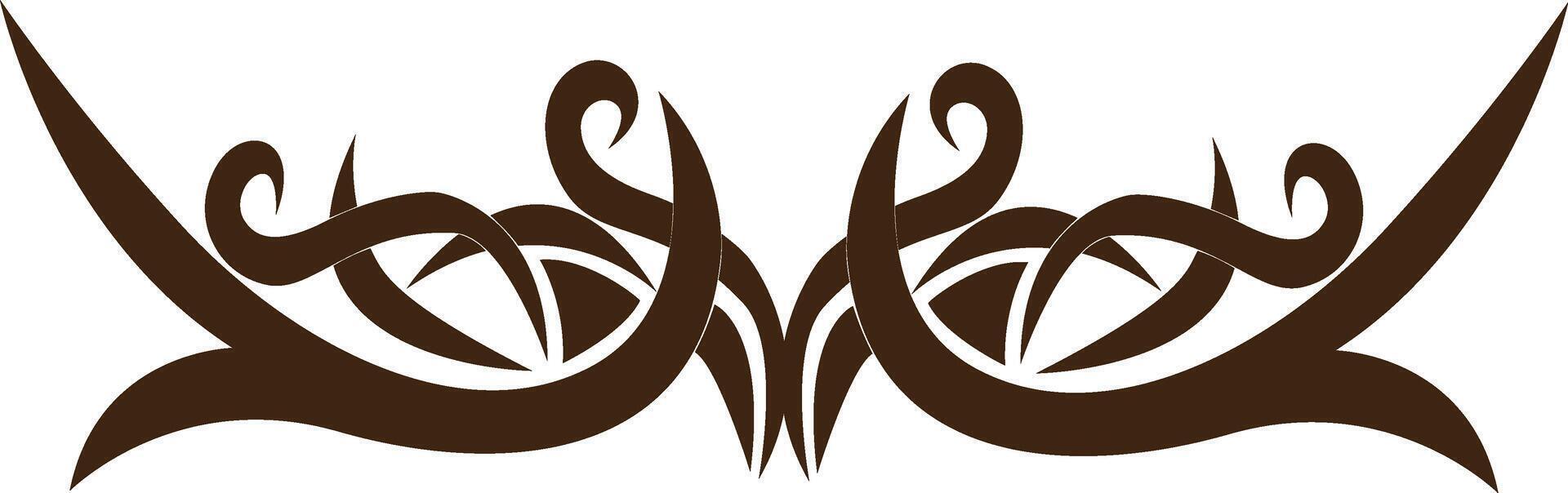 Illustration of Tribal Tattoo with Flat Design vector