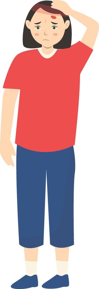 Illustration of Women with Pain and Injury. vector