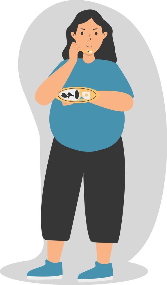 Young Woman Mental Disorder with Cartoon Design vector