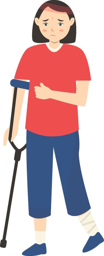 Illustration of Women with Pain and Injury. Cartoon Character vector