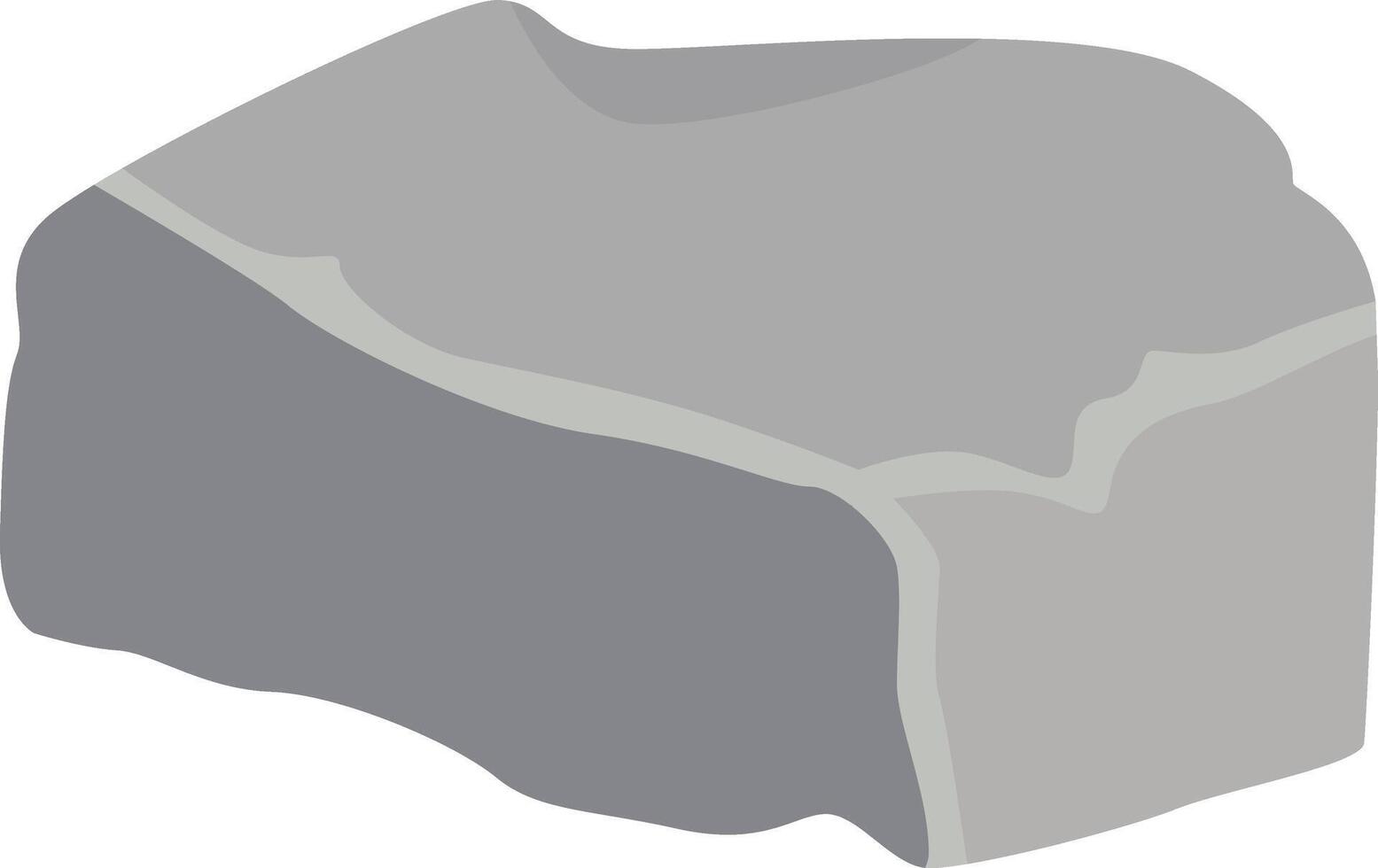 Boulder Stone Cartoon Illustration. vector