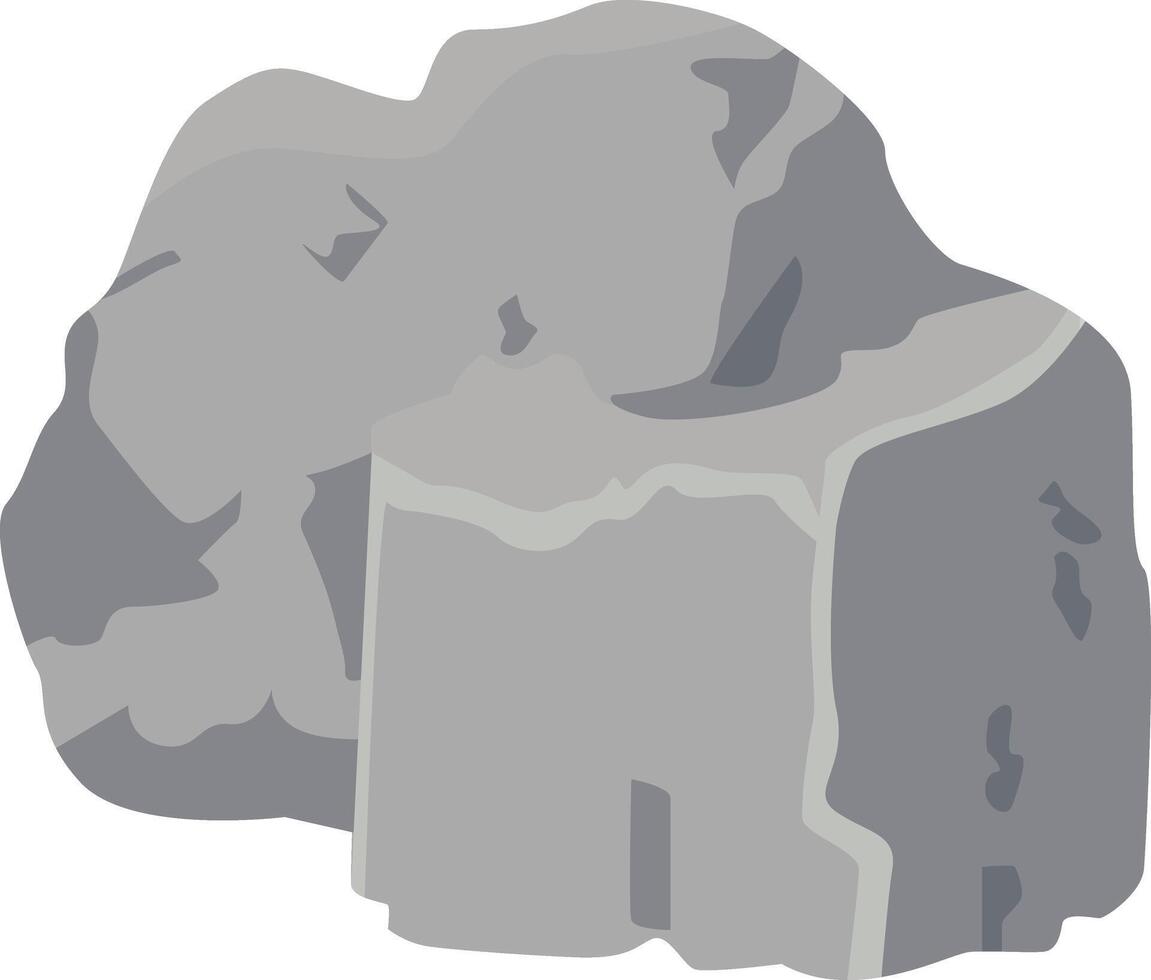Boulder Stone Illustration. Isolated on White Background. vector