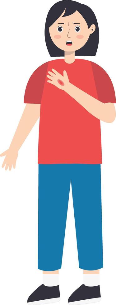 Female Injury and Pain Illustration vector