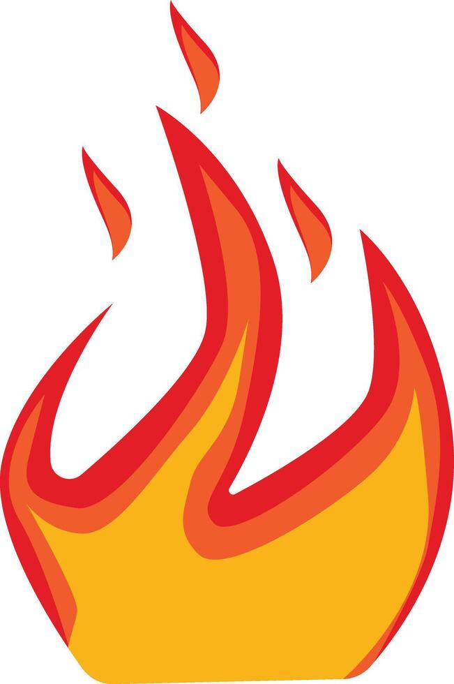 Cartoon Flame Illustration. Design Element. vector