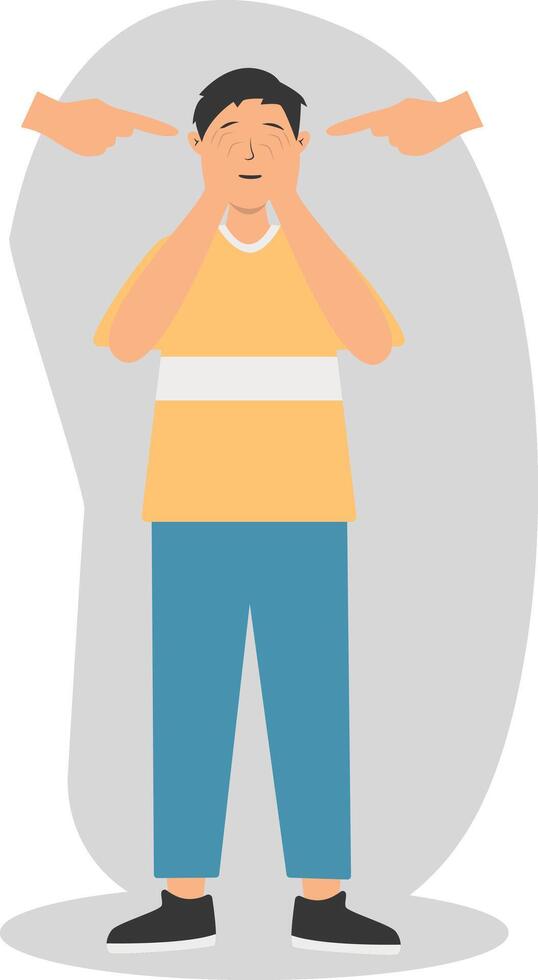 Young Man Mental Disorder vector