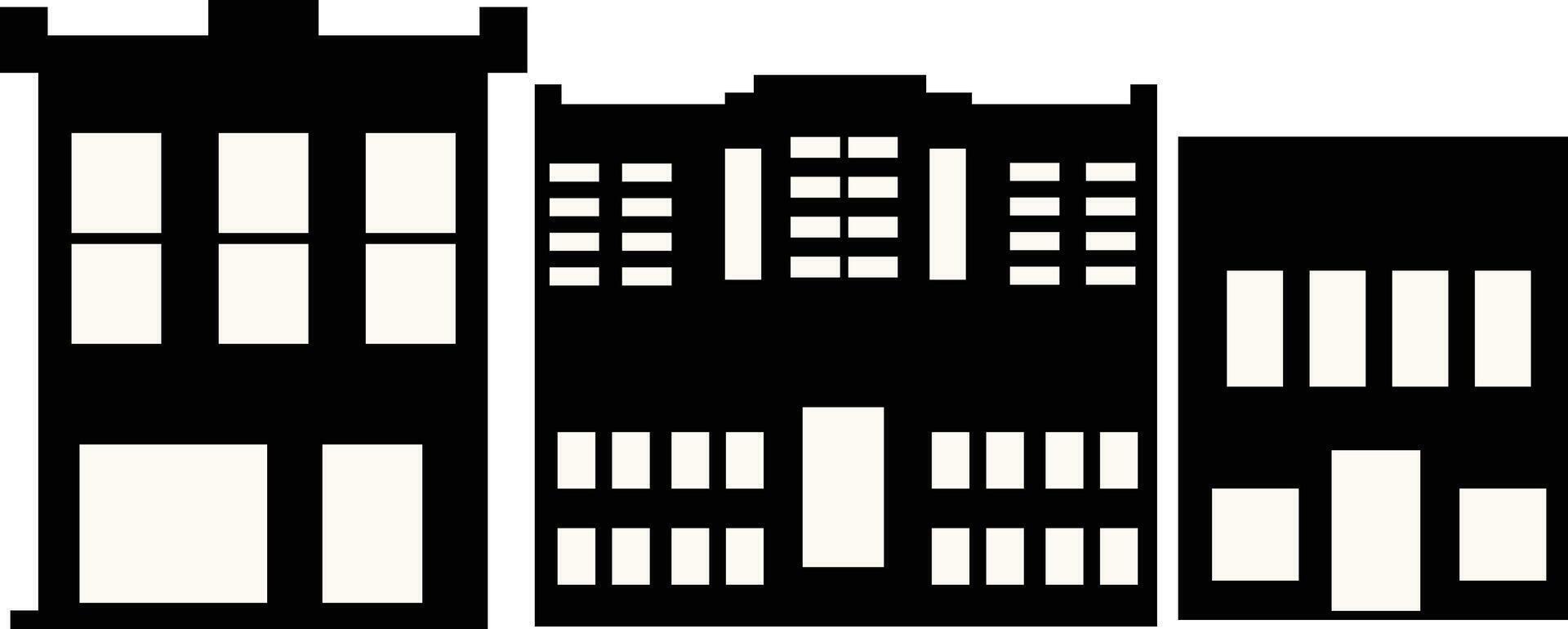 Silhouette of Cityscape Skyline. Design Element vector