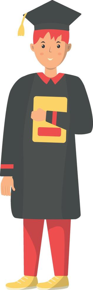 Happy Male Graduation at University. vector