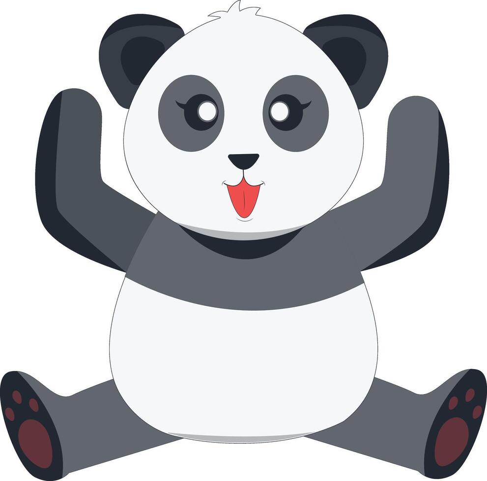 Cute Baby Panda vector