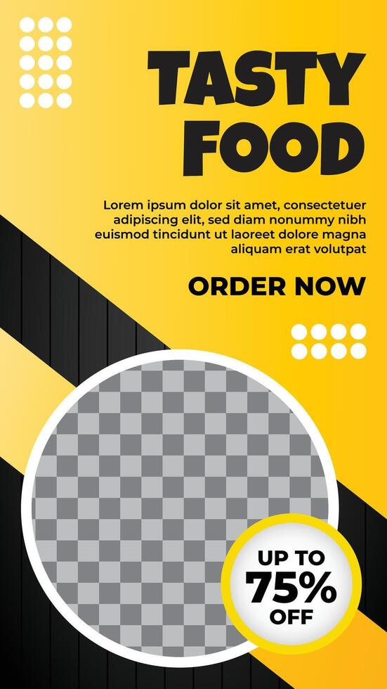 Delicious Food Social Media Story Template vector