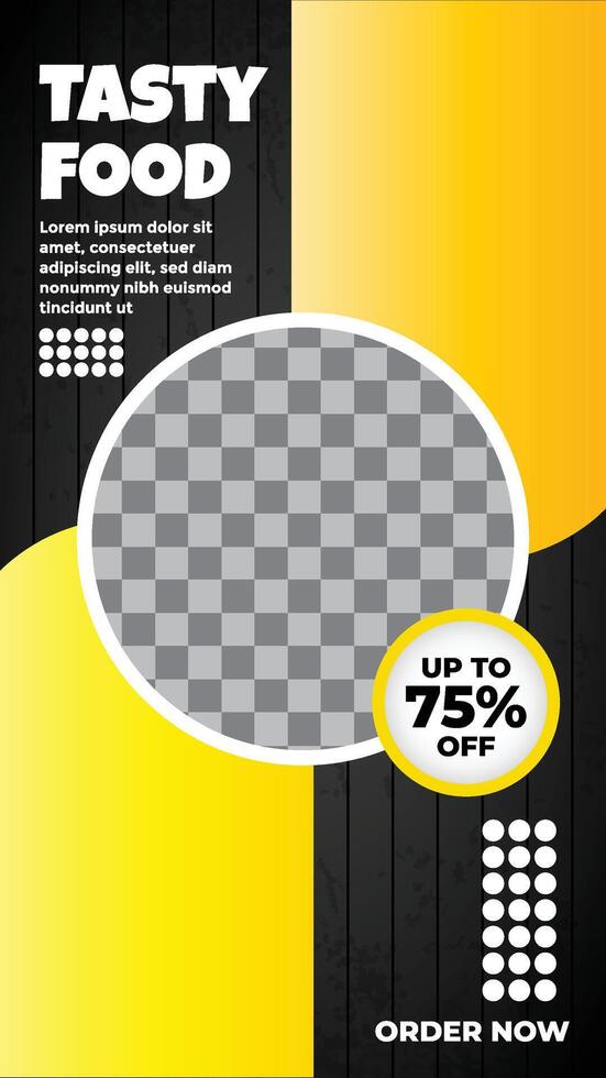 Modern Food Promotion Social Media Story vector