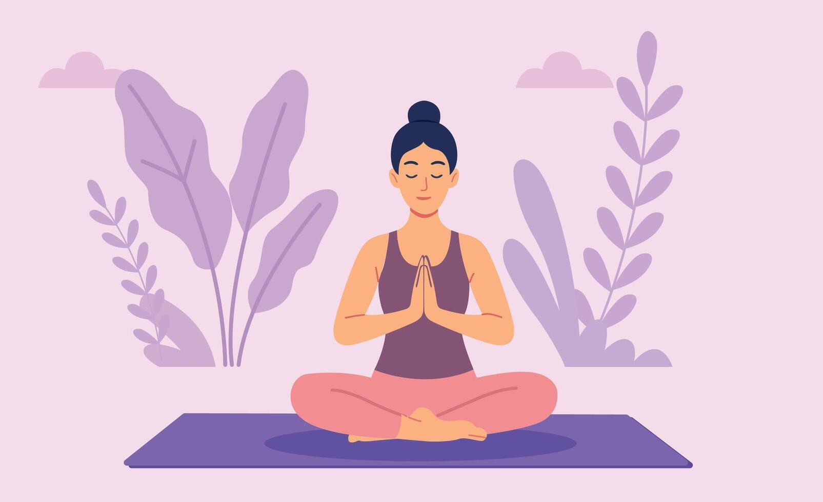 Lotus Pose Meditation vector