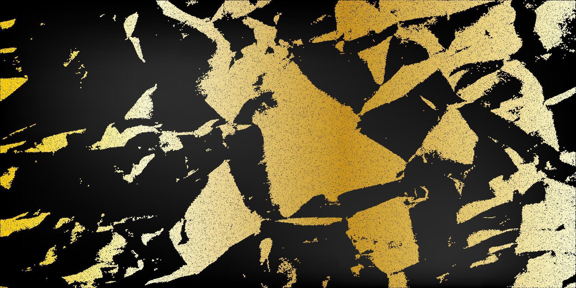 Luxury black and gold abstract background. Marble or stone texture. Horizontal template for your graphic design, banner, poster vector