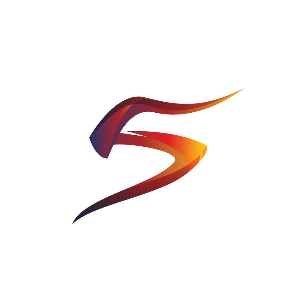 Stylized Five Number vector