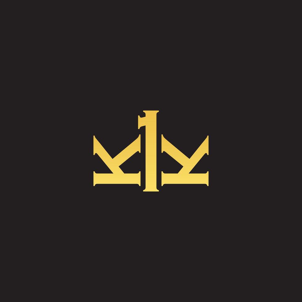 the two letters K and the number 1 resemble a crown vector