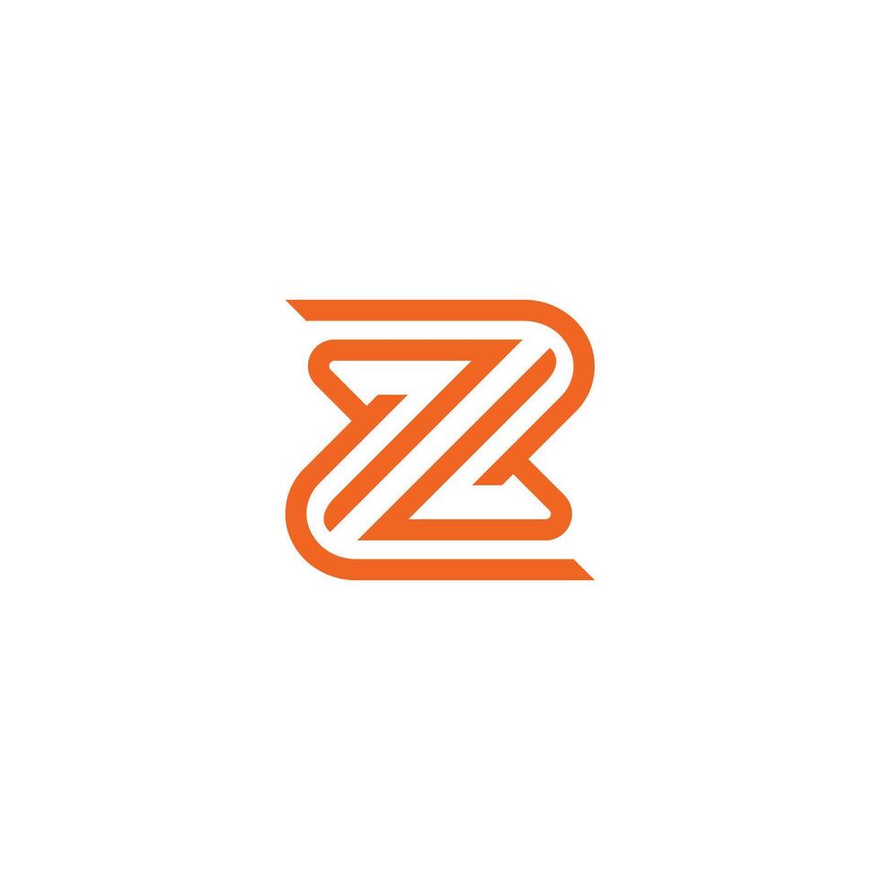 stylized abstract letter Z vector